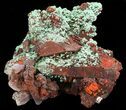 Malachite and Limonite Coated Quartz Cluster - Morocco #43816-2